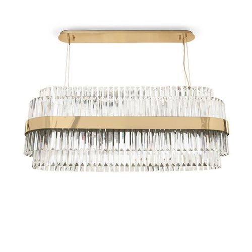 Lampadario Art Deco - IQ2150 LIBERTY SNOOKER - Alan Mizrahi Lighting - in vetro