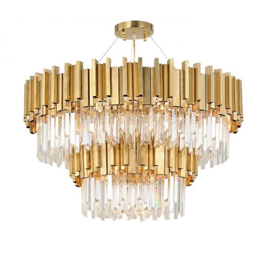 Lampadario Art Deco - IQ2154 LUXURY - Alan Mizrahi Lighting - in vetro