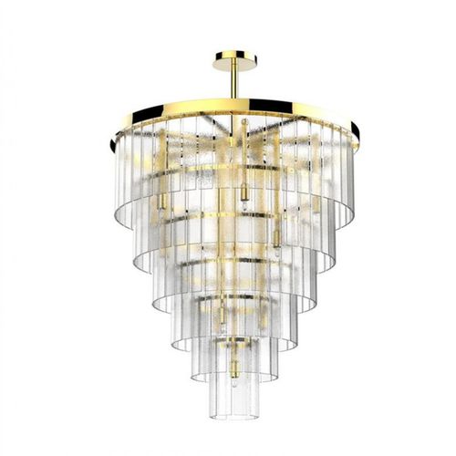 Lampadario Art Deco - IQ8025 DIANA 12 - Alan Mizrahi Lighting - in vetro
