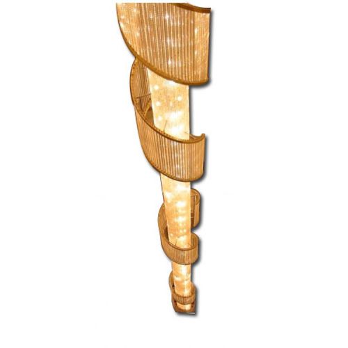 Colonna luminosa contemporanea - IQ8011 MEGARON - Alan Mizrahi Lighting - in ottone / in cristallo / LED