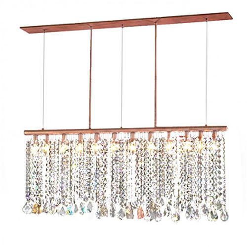 Lampadario contemporaneo - AM4600 DANGLING - Alan Mizrahi Lighting - in cristallo / in ferro / da 12 lampadine