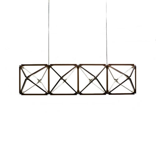 Lampadario contemporaneo - KA1817 4X TRUSS - Alan Mizrahi Lighting - in ottone / contract / geometrico