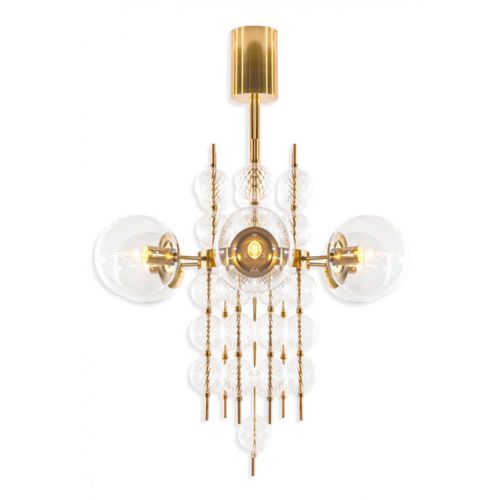Lampadario contemporaneo - IQ8449 MADISON - Alan Mizrahi Lighting - in vetro / in metallo / contract