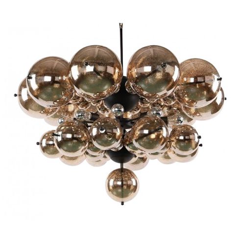 Lampadario contemporaneo - JR1989 INFINI - Alan Mizrahi Lighting - in vetro / in acciaio / da 12 lampadine