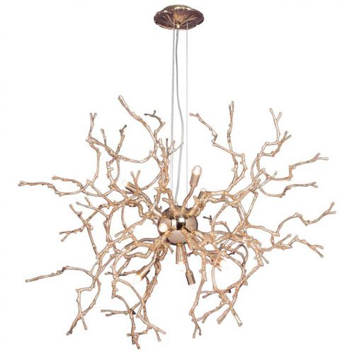 Lampadario design organico - JT255 SCULPTURAL 3 - Alan Mizrahi Lighting - in vetro / in ottone / LED