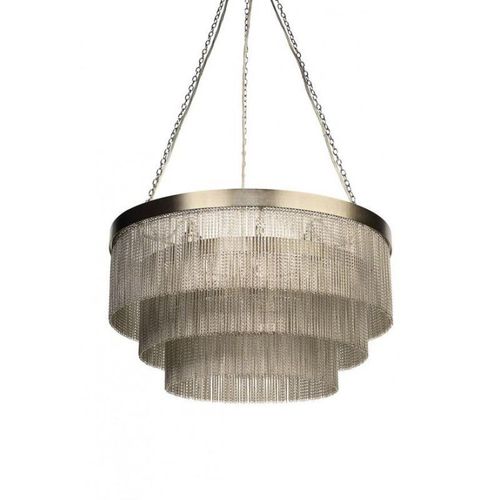 Lampadario contemporaneo - CHAIN063 SHALLOW CHAIN - Alan Mizrahi Lighting - in metallo / da 10 lampadine / a cascata