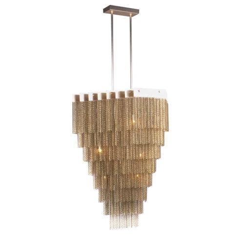 Lampadario contemporaneo - CH2828 KELLY - Alan Mizrahi Lighting - in metallo / a cascata / a catena