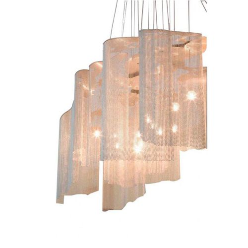 Lampadario design originale - JK041 FARAWAY TREE - Alan Mizrahi Lighting - in ottone / a catena / alogeno
