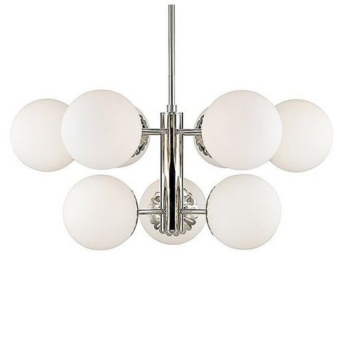 Lampadario contemporaneo - JR1979 PAIGE - Alan Mizrahi Lighting - in vetro / in acciaio / da 9 lampadine