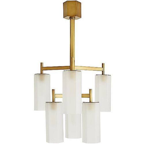 Lampadario classico - JR1995 SOLOMAN - Alan Mizrahi Lighting - in vetro / in acciaio / da 6 lampadine