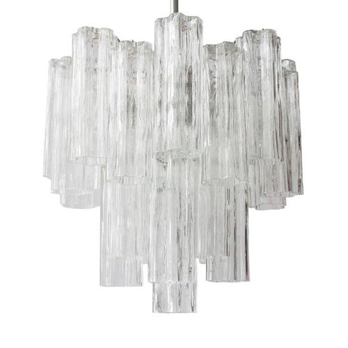 Lampadario stile veneziano - QZ6660 TRONCHI GLASS - Alan Mizrahi Lighting - in cromo / in acciaio / in vetro soffiato
