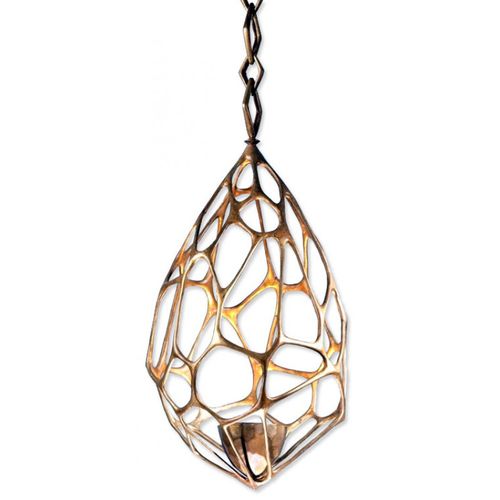 Lampadario Art Deco - IQ8169 FACETTE - Alan Mizrahi Lighting - in bronzo / con 1 punto luce / 1 livello