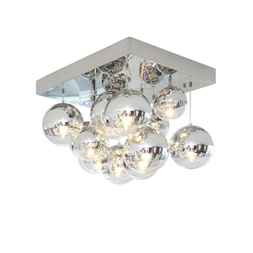 Lampadario contemporaneo - DV8876 CROMATI - Alan Mizrahi Lighting - in vetro / in cromo / con diffusori sferici