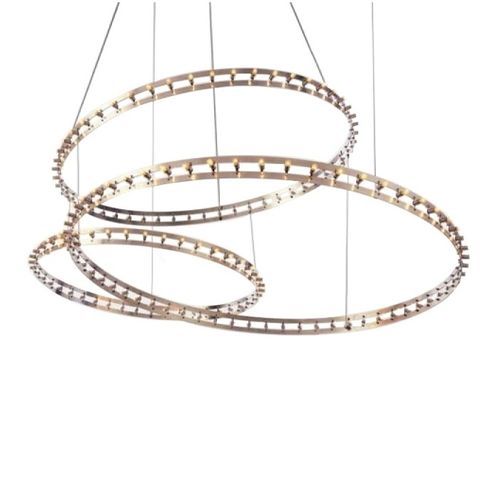 Lampadario contemporaneo - IQ2101 MAXIM CIRCULAR - Alan Mizrahi Lighting - in metallo / contract / ad anelli