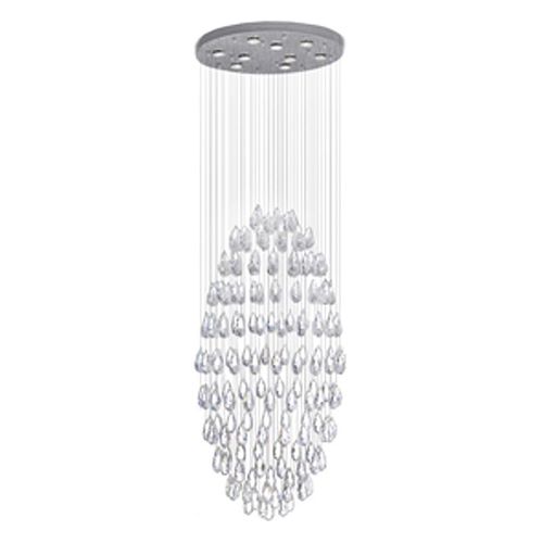 Lampadario contemporaneo - AM121-9 OVAL - Alan Mizrahi Lighting - in vetro / trasparente / colore personalizzabile