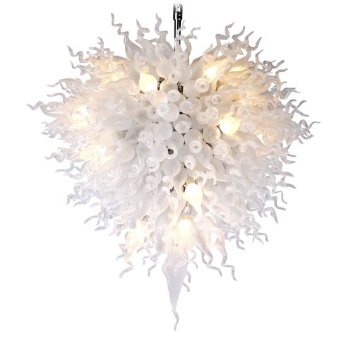 Lampadario design originale - DV8875 BIANCO - Alan Mizrahi Lighting - in vetro / in cromo / contract