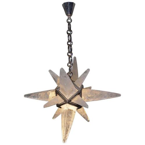 Lampadario design originale - QZ107 SERENA SMALL ROCK - Alan Mizrahi Lighting - in cristallo / in bronzo / contract