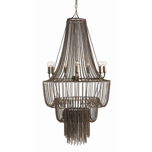 Lampadario classico - CHAIN942 MAXIM - Alan Mizrahi Lighting - in vetro / da 7 lampadine / contract
