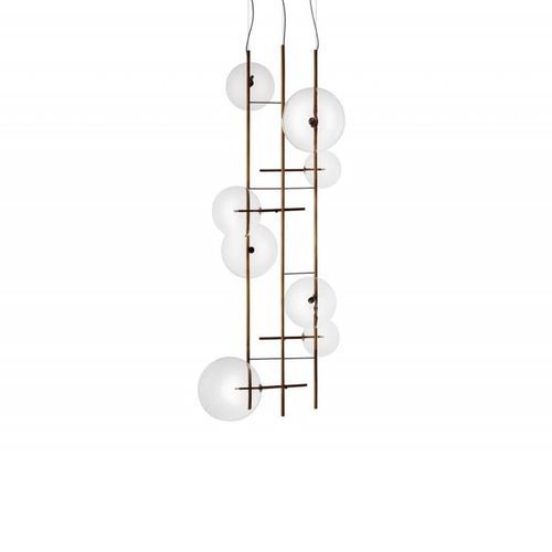 Lampada a sospensione - KA1855 ALOGENA - Alan Mizrahi Lighting - in ottone / in vetro / contemporanea