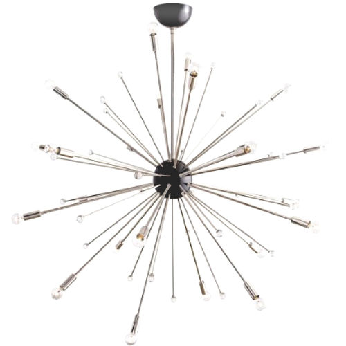 Lampadario contemporaneo - QZ4439 IMOGENE - Alan Mizrahi Lighting - in cristallo / in acciaio / Sputnik