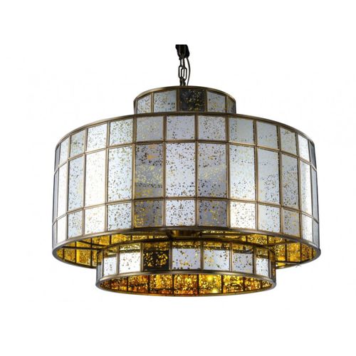 Lampadario Art Deco - QZ7507 VITTI MIRRORED - Alan Mizrahi Lighting - in vetro / in metallo / contract
