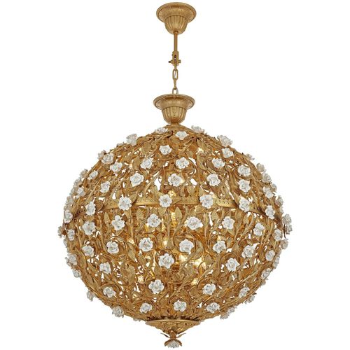 Lampadario classico - TK1000 SECRET GARDEN - Alan Mizrahi Lighting - in porcellana / da 6 lampadine / contract