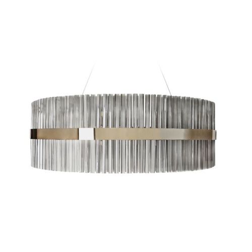 Lampadario contemporaneo - IQ3421 ROLLAND - Alan Mizrahi Lighting - in cristallo / in ottone / 1 livello