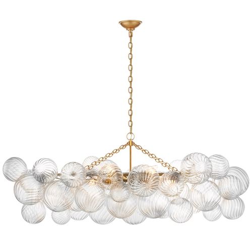 Lampadario contemporaneo - IQ3399 TALIA LINEAR  - Alan Mizrahi Lighting - in metallo / in vetro / contract