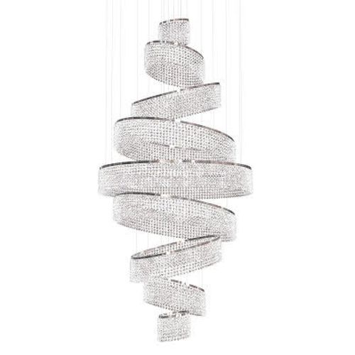 Lampadario contemporaneo - AM8847D SWIRL  - Alan Mizrahi Lighting - in metallo / in cristallo / contract
