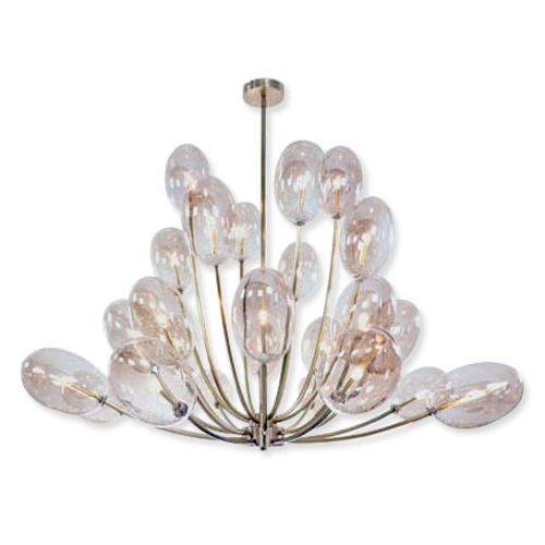 Lampadario contemporaneo - IQ2158 Echo  - Alan Mizrahi Lighting - in metallo / in vetro / contract