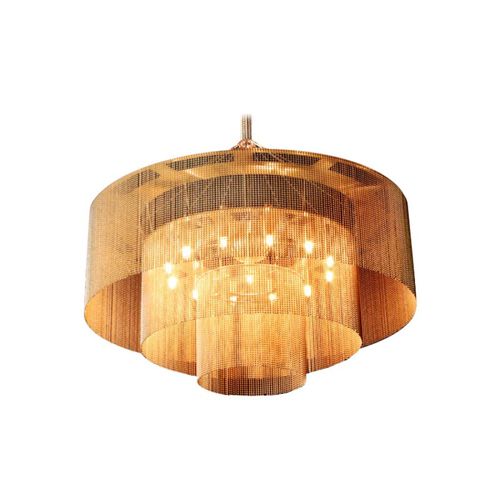 Lampadario in stile - QZ1616 KISKA 3 TIERS  - Alan Mizrahi Lighting - in acciaio inossidabile / contract / a cascata