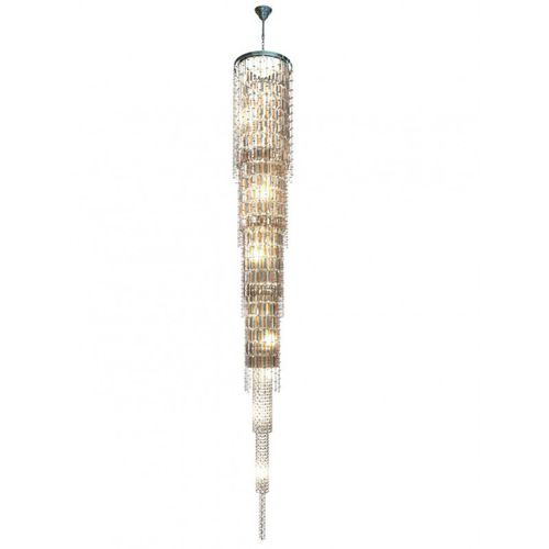 Lampadario contemporaneo - QZ5090 EMPIRE STATE - Alan Mizrahi Lighting - in acciaio / in cristallo / contract