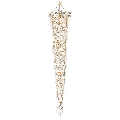 Lampadario contemporaneo - QZ308 AQUA LONG - Alan Mizrahi Lighting - in bronzo / in vetro / contract