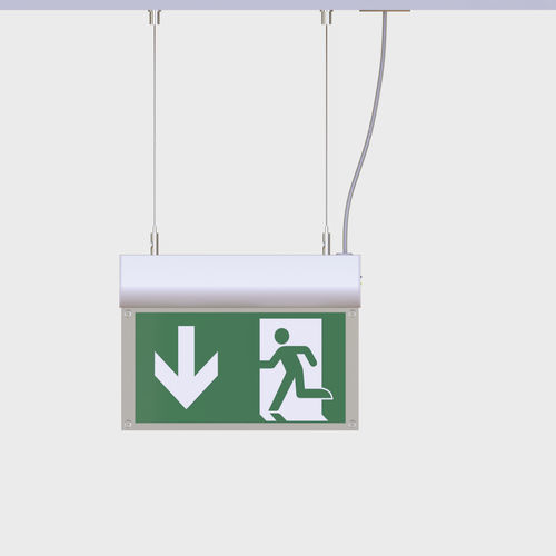 Illuminazione di emergenza sospesa - FOLLOW-ME EVO - Brilumen - lineare / LED / in alluminio termolaccato