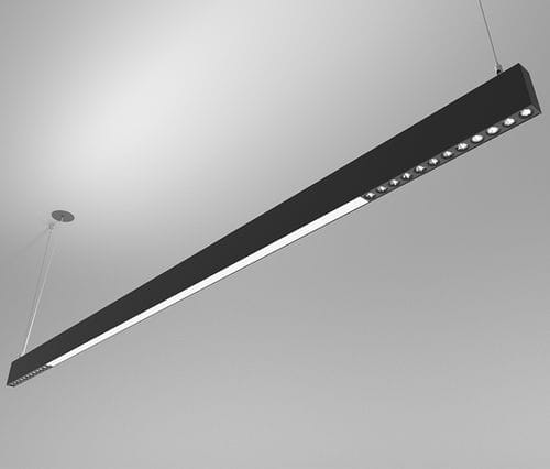 Luce a sospensione - ORIS SLIM PRO COMBI D/I OPAL+LENS - Brilumen - LED / lineare / IP40