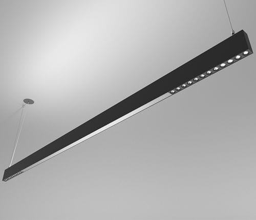 Luce a sospensione - ORIS SLIM PRO COMBI D/I MICROPRISMATIC+LENS - Brilumen - LED / lineare / IP40