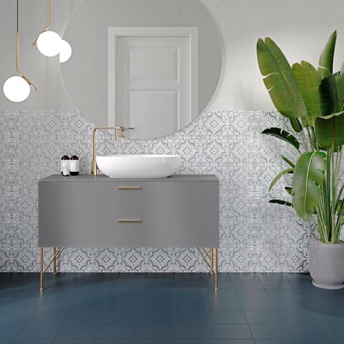 Piastrella in ceramica - VERSO - DECUS CERAMICA - anticato / dipinta a mano / da interno