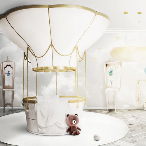Letto a baldacchino - FANTASY AIR BALLOON - Circu - singolo / design originale / imbottito