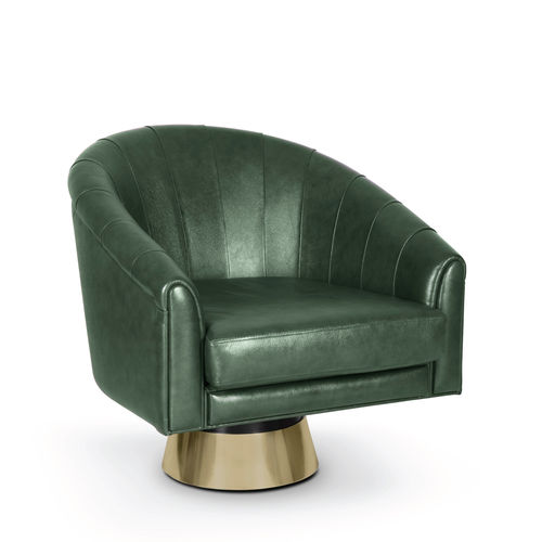 Poltrona moderna - BOGARDE - Essential Home - in pelle / in tessuto / in metallo