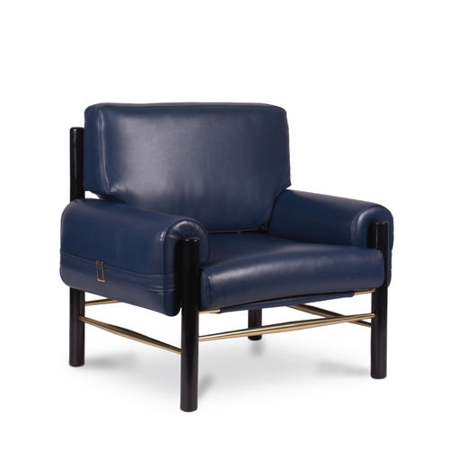 Poltrona in stile - DEAN - Essential Home - in pelle / in tessuto / in ottone lucidato