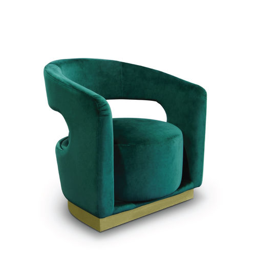 Poltrona moderna - ELLEN - Essential Home - in velluto / in metallo / imbottita