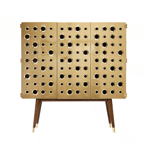 Mobile bar per camera d'hotel - MONOCLES - Essential Home - contemporaneo / in noce / in rovere