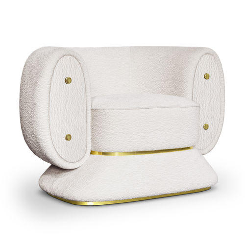 Poltrona vintage - PIERRE - Essential Home - in tessuto / in metallo / in legno massiccio