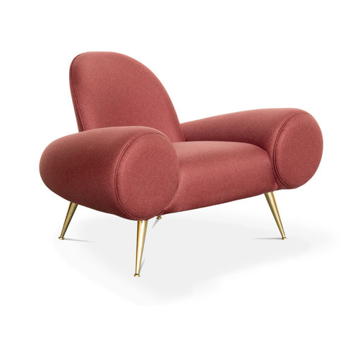 Poltrona vintage - APOLLO - Essential Home - in tessuto / in ottone lucidato / personalizzabile