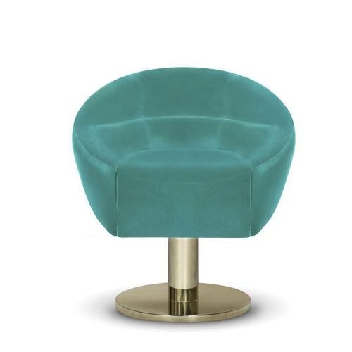 Sedia da pranzo contemporanea - MANSFIELD - Essential Home - da interno / in velluto / con supporto in ottone lucido