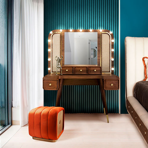 Mobile da toeletta contemporaneo - FRANCO - Essential Home - in noce / in legno massiccio / in ottone lucidato