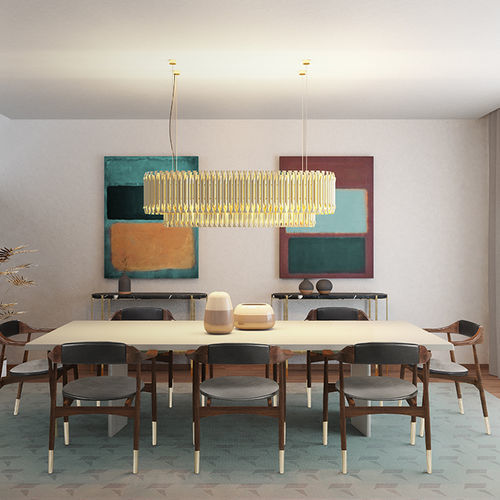 Tappeto contemporaneo - KUBRICK   - Essential Home - geometrico / in Tencel® / rettangolare