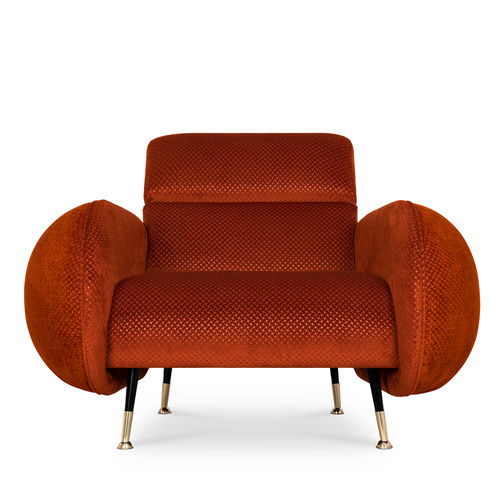 Poltrona moderna - MARCO - Essential Home - in pelle / in metallo / verde