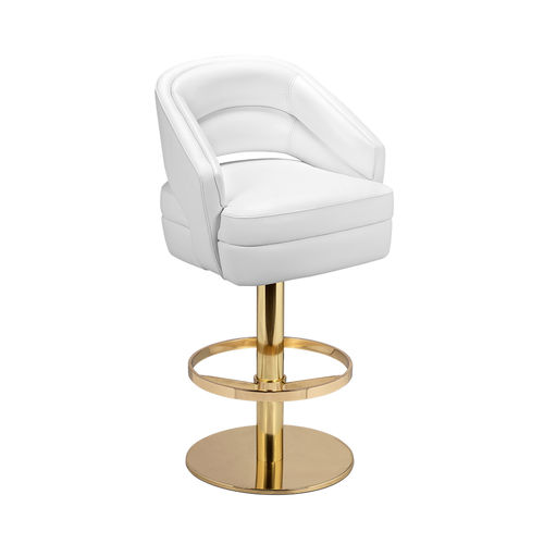 Sedia alta contemporanea - RUSSEL  - Essential Home - da interno / in velluto / con supporto in ottone lucido