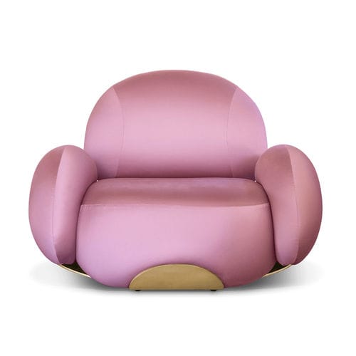 Poltrona moderna - KARLOTTA  - Essential Home - in velluto / in metallo / colore personalizzabile
